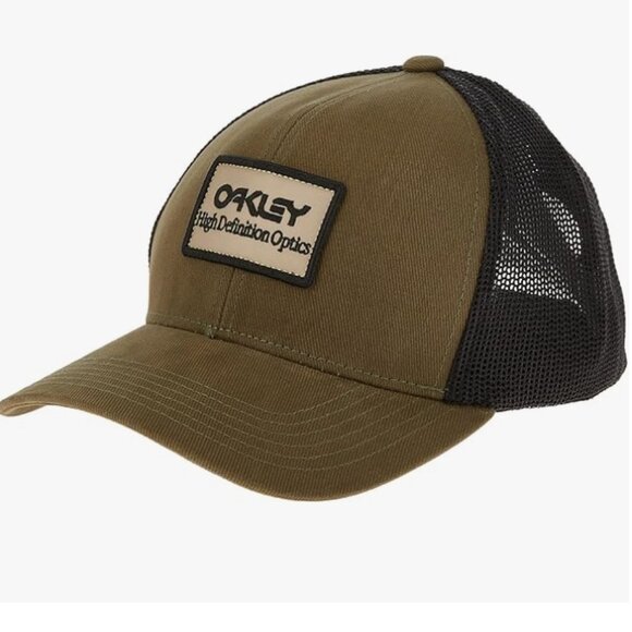 Mens Oakley B1b High Definition Optics Patch Trucker Cap Hat Size OSFM Green NWT - Picture 1 of 3